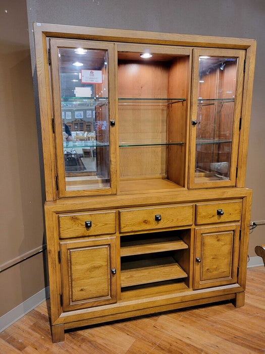 2PC Solid Oak Hutch(SLH)