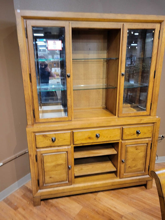 2PC Solid Oak Hutch(SLH)