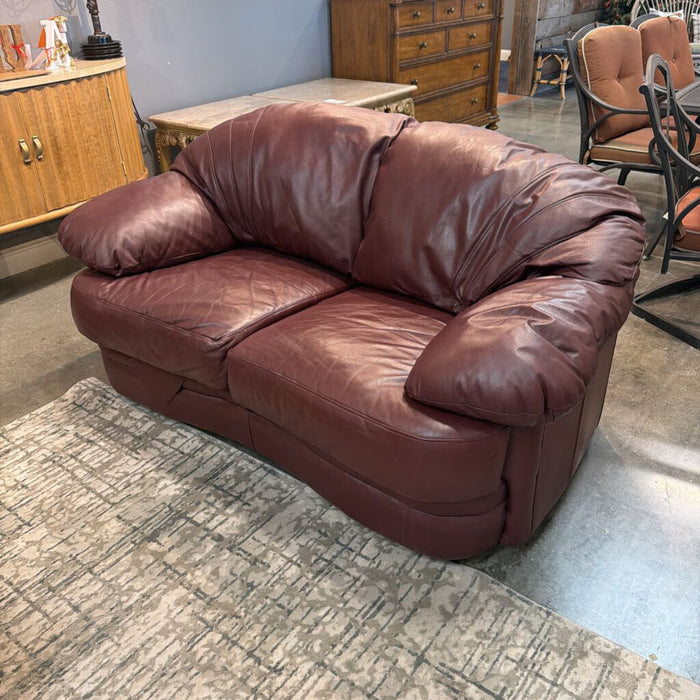 Red Leather Loveseat (LHH)
