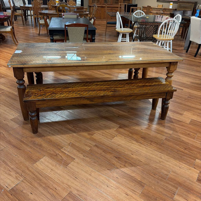 Rustic Table + 2 Benches (BAHH)