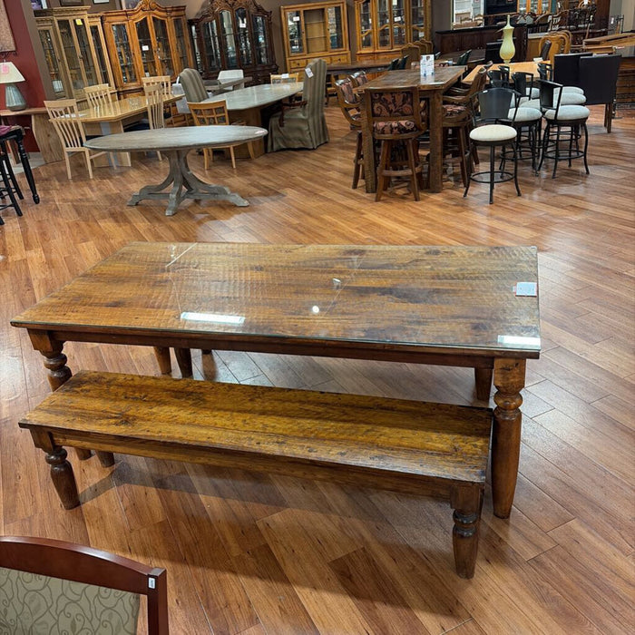 Rustic Table + 2 Benches (BAHH)