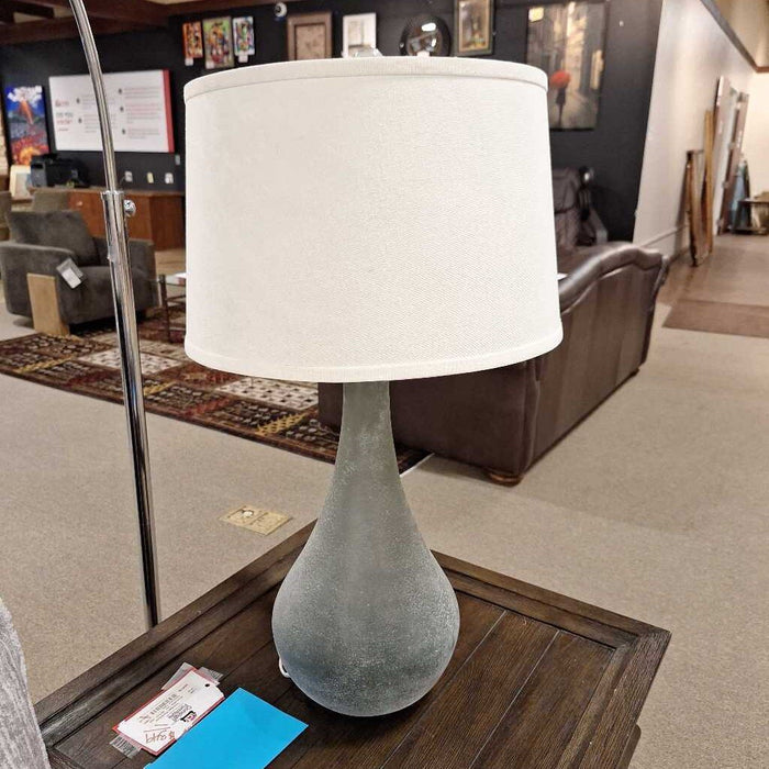 Tall Bulbous Grey Lamp(AT)