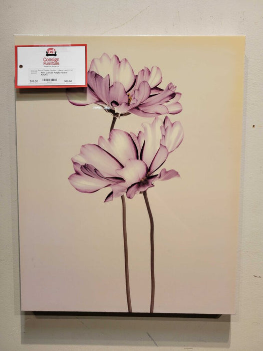 Canvas Purple Flower Art(AT)