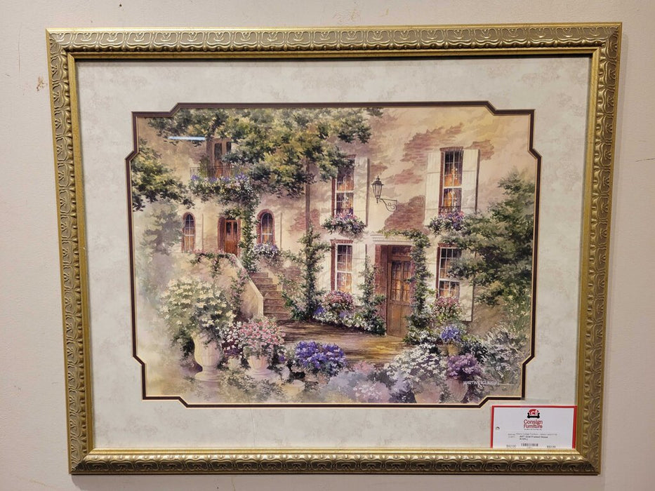 Gold Framed House Art(KL)