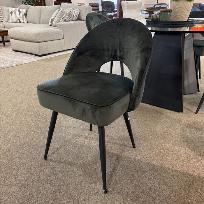 S/4 Green Suede DR Chairs (LSH)