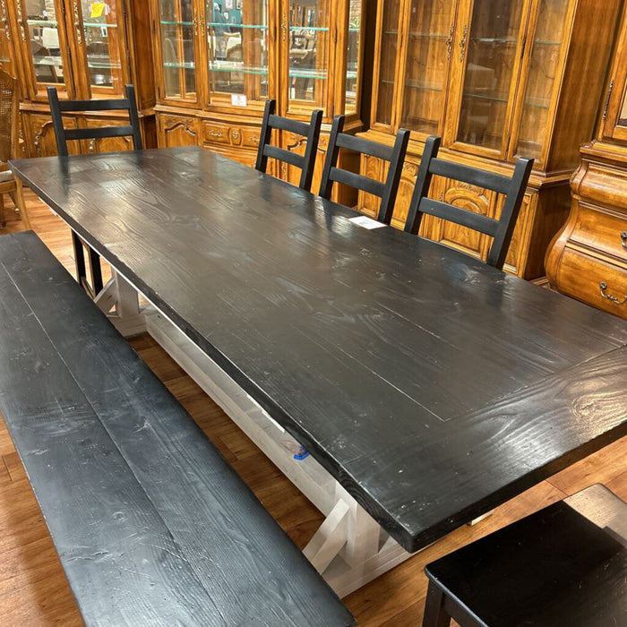 Black & Grey DR Table + 5 Chairs (SKH)