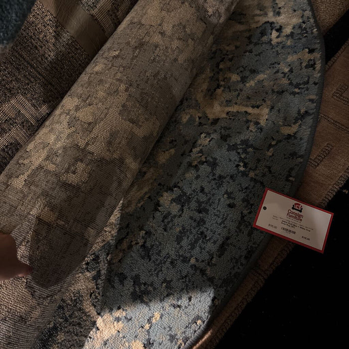 Blue + White Oval Area Rug (SK)