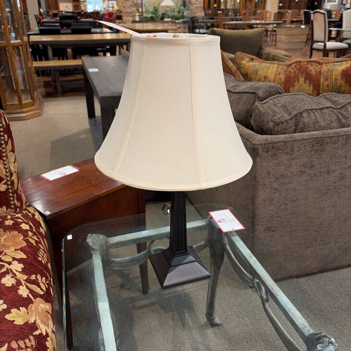 Black Table Lamp + White Shade (AT)