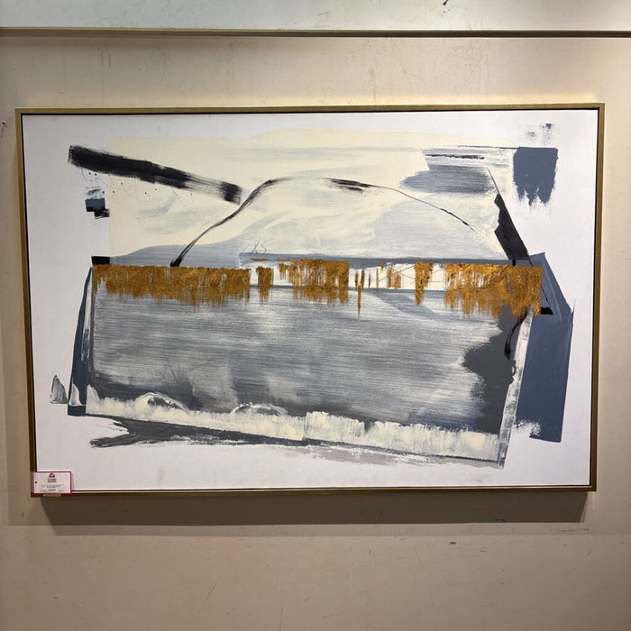 Large Gold Abstract Framed Art(BAH)