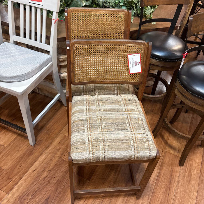 S/2 Oak Upholstered Barstools(KL)