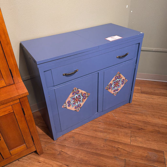 Blue Floral Buffet/Cabinet(BAH)