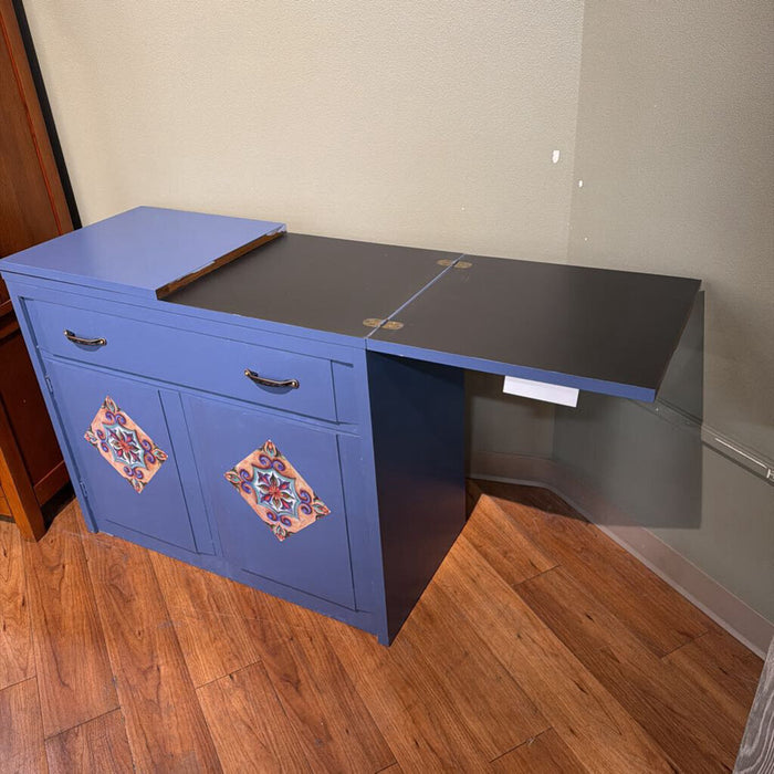 Blue Floral Buffet/Cabinet(BAH)