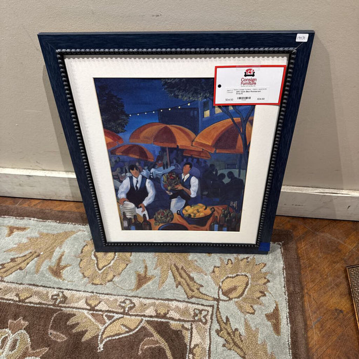 Dark Blue Restaurant Art(LH)