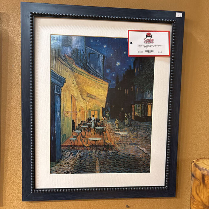 Dark Blue Restaurant Art(LH)