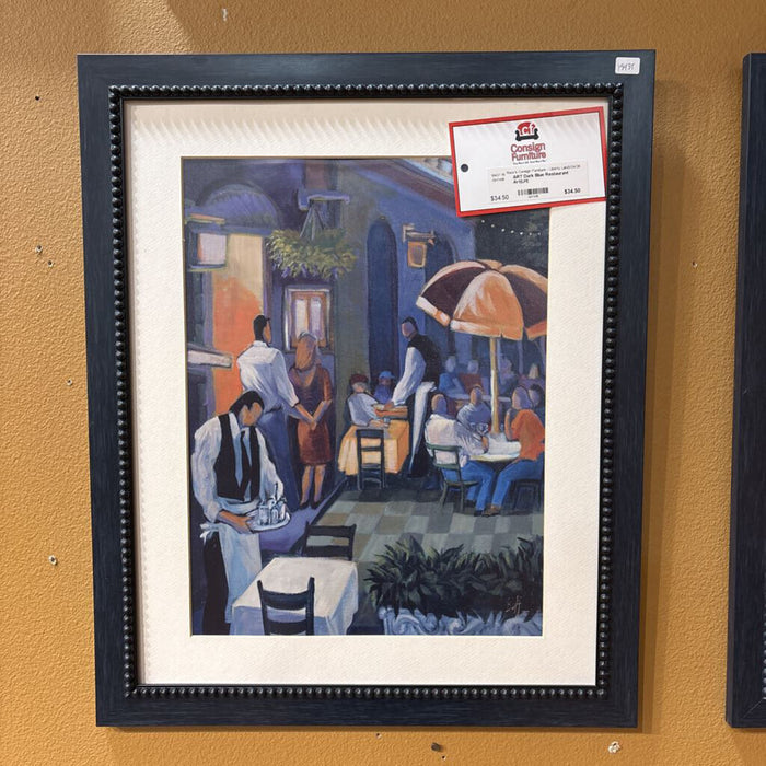Dark Blue Restaurant Art(LH)