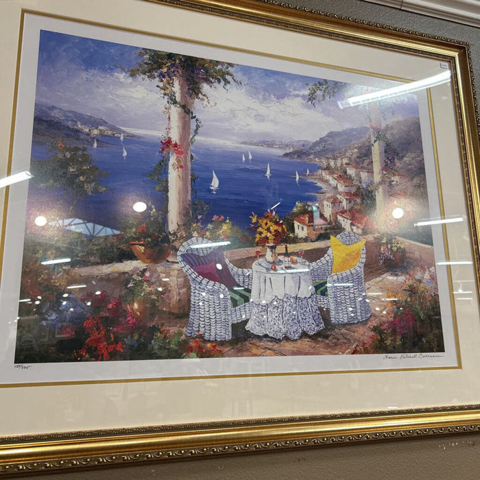 Gold Framed Italian Seaside Art(SK)