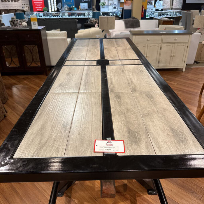 Black Steel Stone Top Table (IMMK)