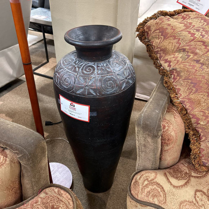 Black Carved Vase (LS)