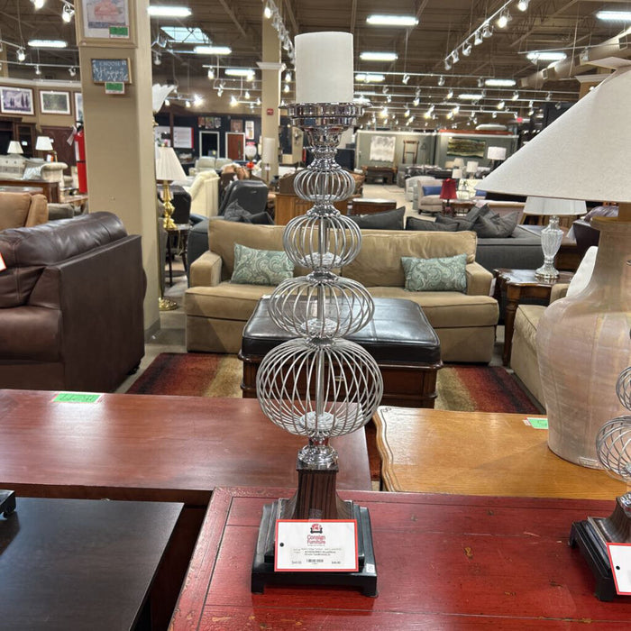 Wood/Metal Ornate Candlestick(LS)