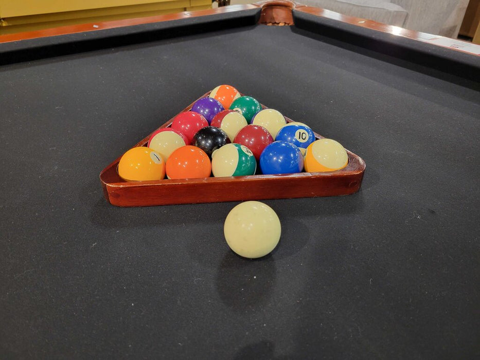Black Felt Pool Table w/ Accessories(BCMH)