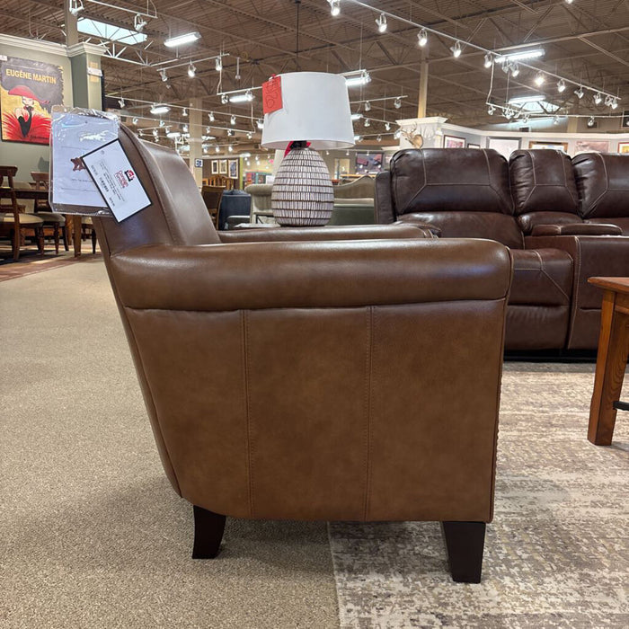 Brown Leather NH Accent Chair (MIA)