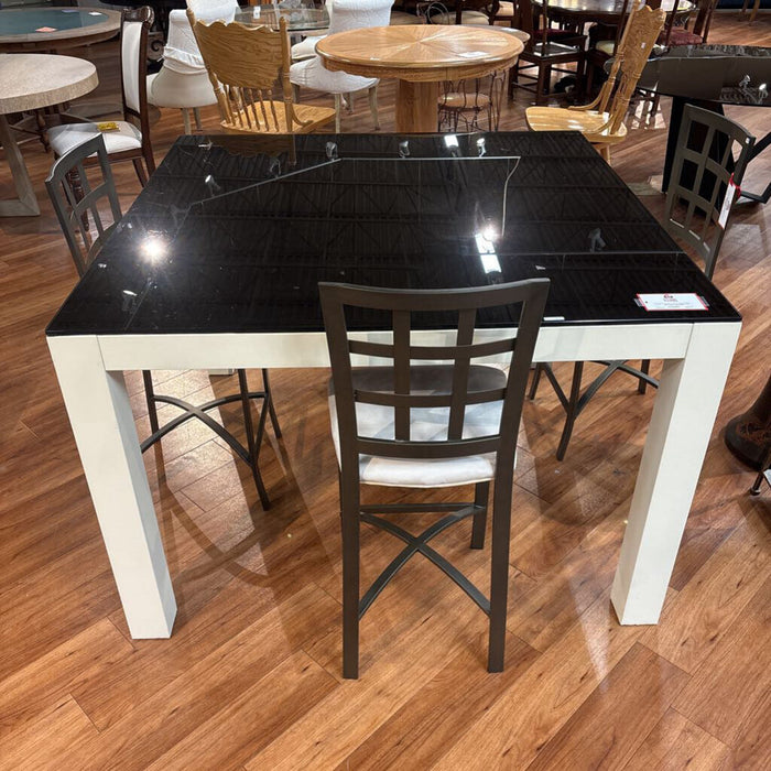 B/W Glass Top Bar Height Table (SHH)