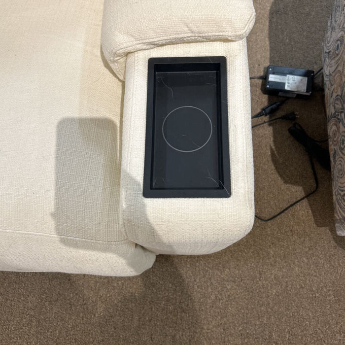 White Fabric Recliner (MKH)