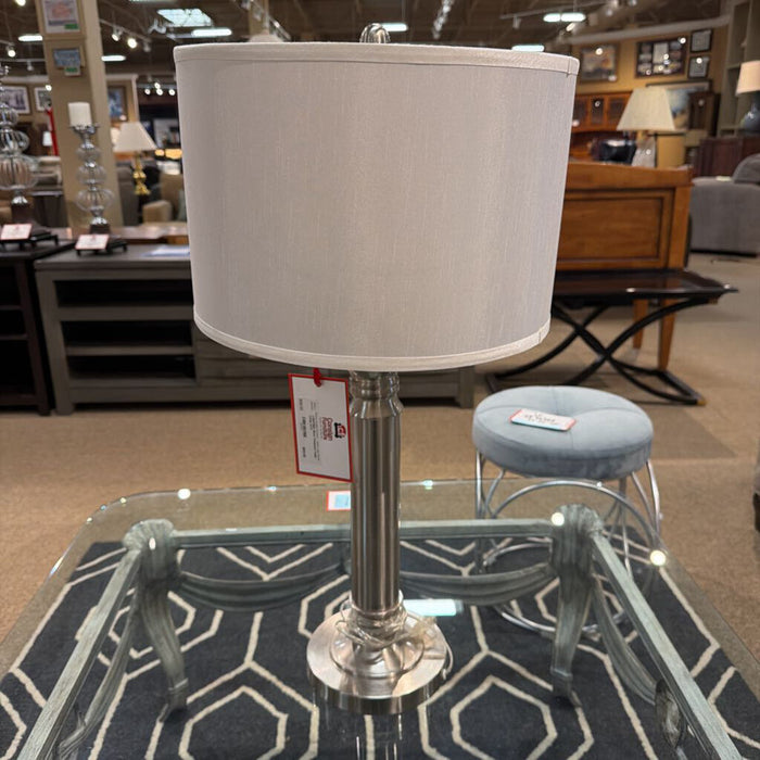 Silver Pedestal Table Lamp (AT)