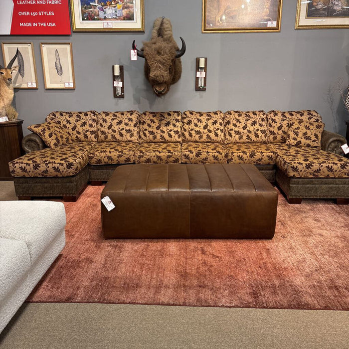 Leather/Fabric Sectional W/ NH (LSHH)