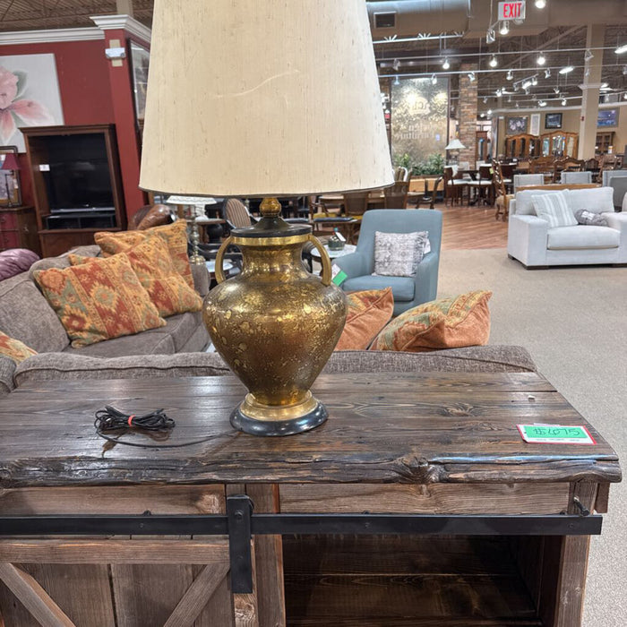 Gold Table Lamp + Large Shade (AT)