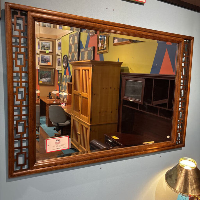 Oriental Wood Wall Mirror(TI)