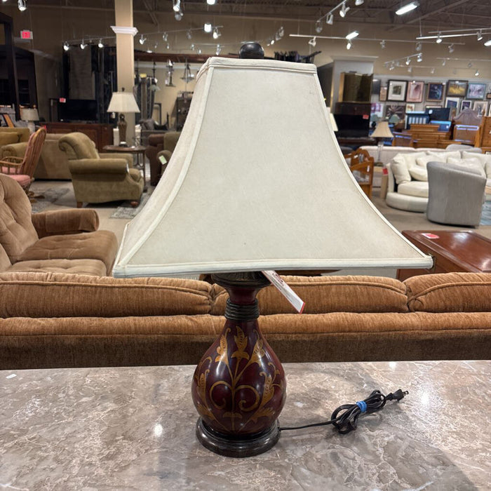 Red Pattern Table Lamp (LS)