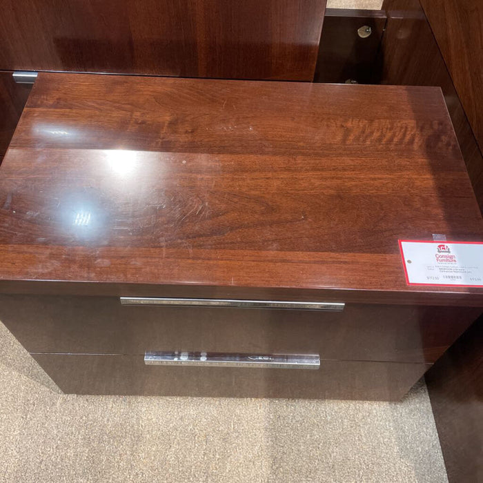 2-Drawer Darkwood Nightstand (IA)