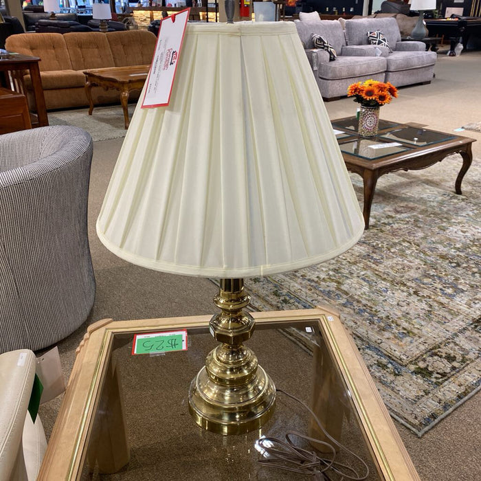 Gold Table Lamp W/ Shade