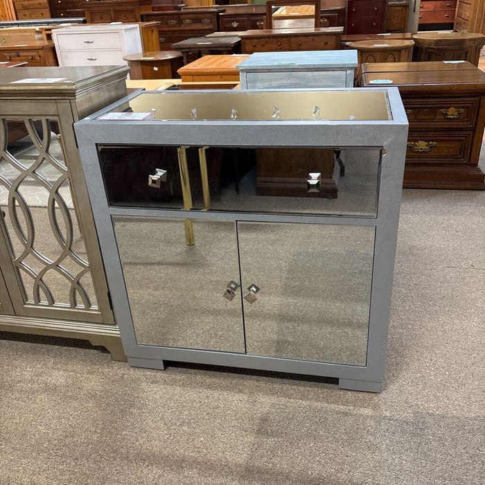 Mirrored 1-Drawer 2-Door Cabinet (KL)