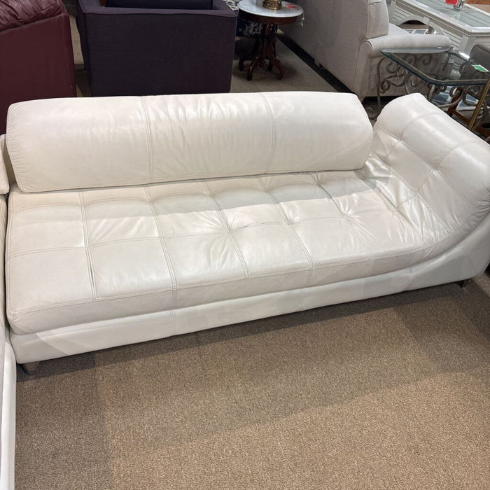 White Leather Modern Sectional (CKK)