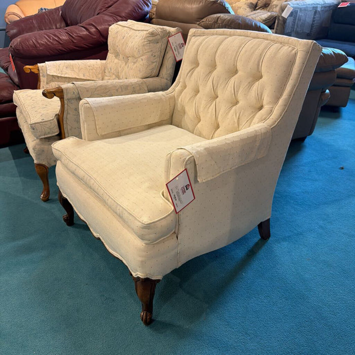 White Patterned Occasional Chair (BTK)