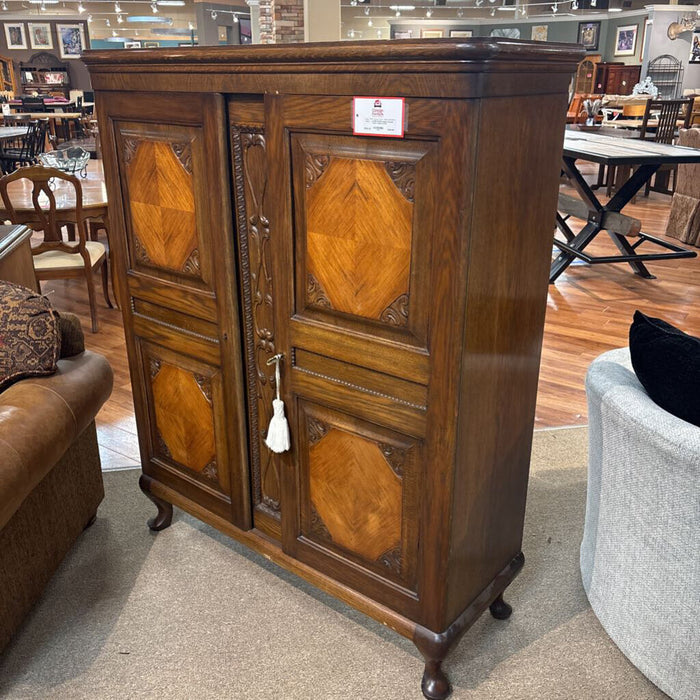 Antique Carved 2 Door Cabinet (CTH)
