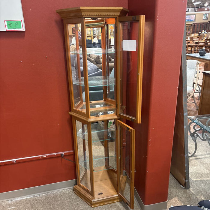 Corner Curio w/ Glass Shelves (BII)