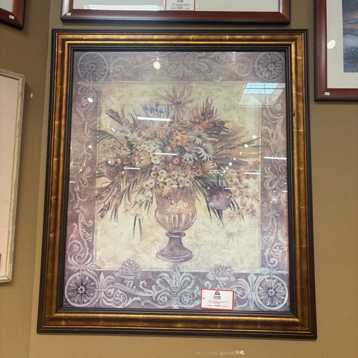 Gold Framed Floral Artwork (BAH)