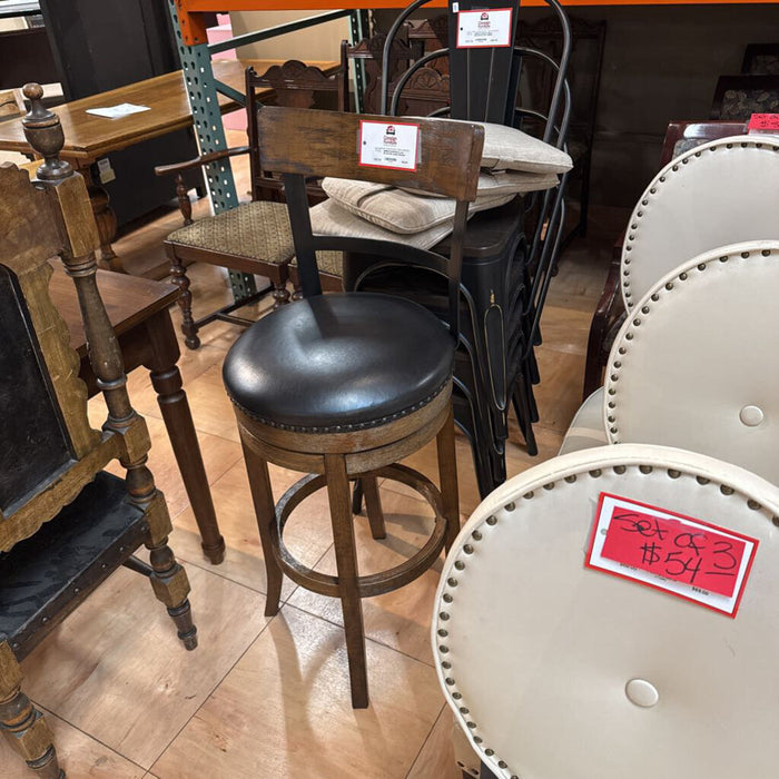 Birch Lane Brown NH Leather Barstool