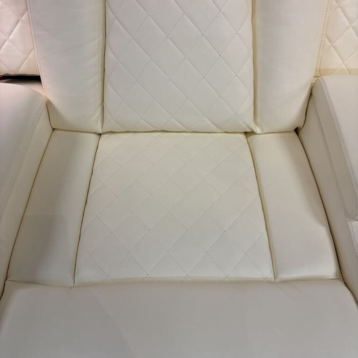 Powered Leather Cream Loveseat(IKH)