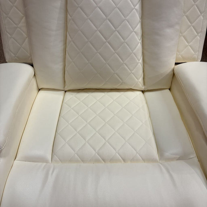 Powered Leather Cream Recliner(KHK)