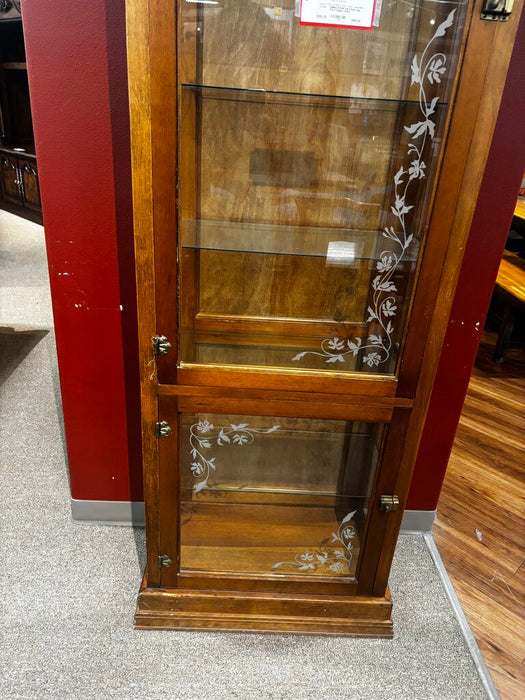 Tall 2-Door Oak Curio Cabinet (ATH)