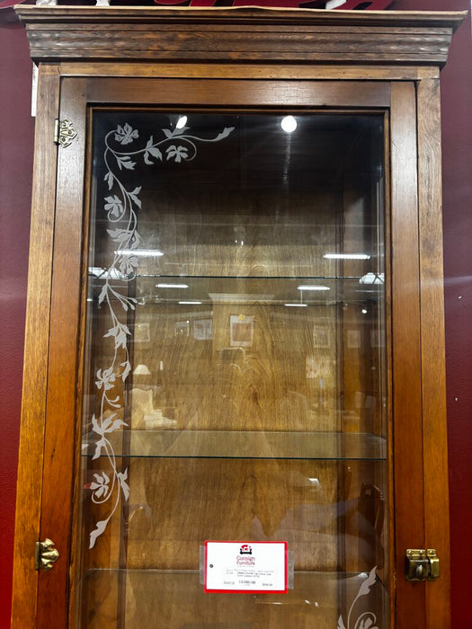 Tall 2-Door Oak Curio Cabinet (ATH)