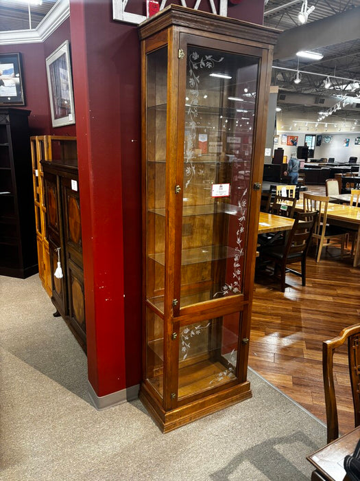 Tall 2-Door Oak Curio Cabinet (ATH)