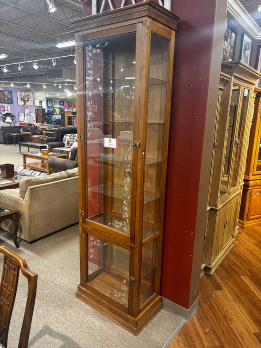 Tall 2-Door Oak Curio Cabinet (ATH)