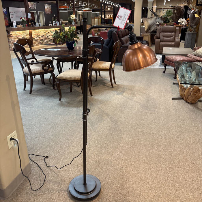 Blk Metal+Copper Shade Floor Lamp (BII)