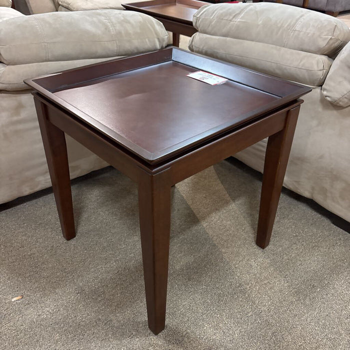 Brown Wooden End-Table (TI)