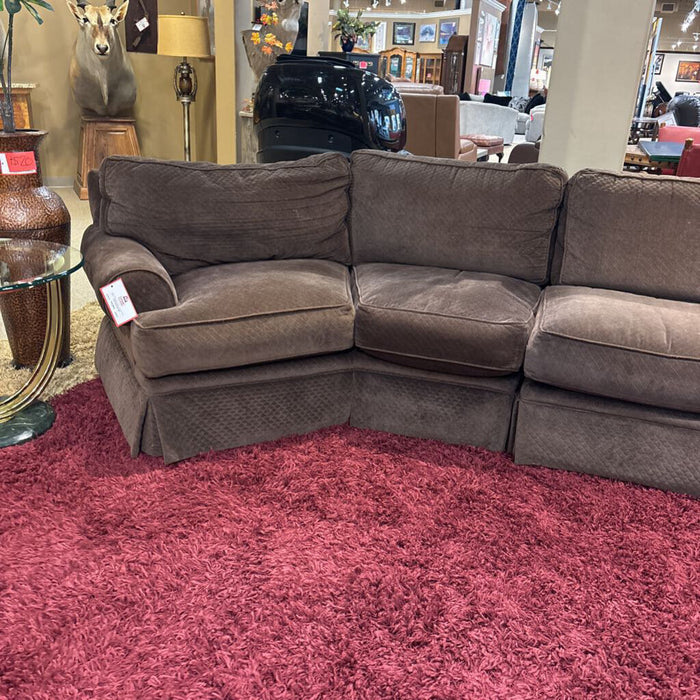 Brown 3pc Converstional Sofa (TIH)